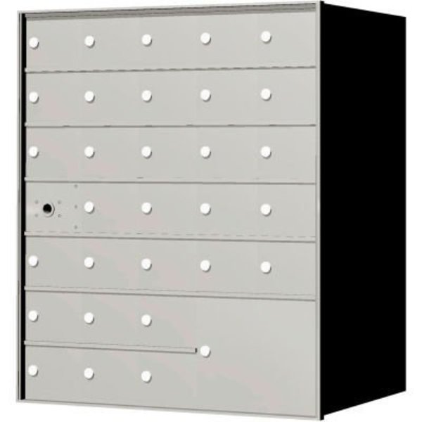 Florence Mfg Co Florence 4B+ Horizontal Mailbox, 38-13/16" H, 30 Mailboxes, 1 Parcel, Front Load, USPS 140075PLA